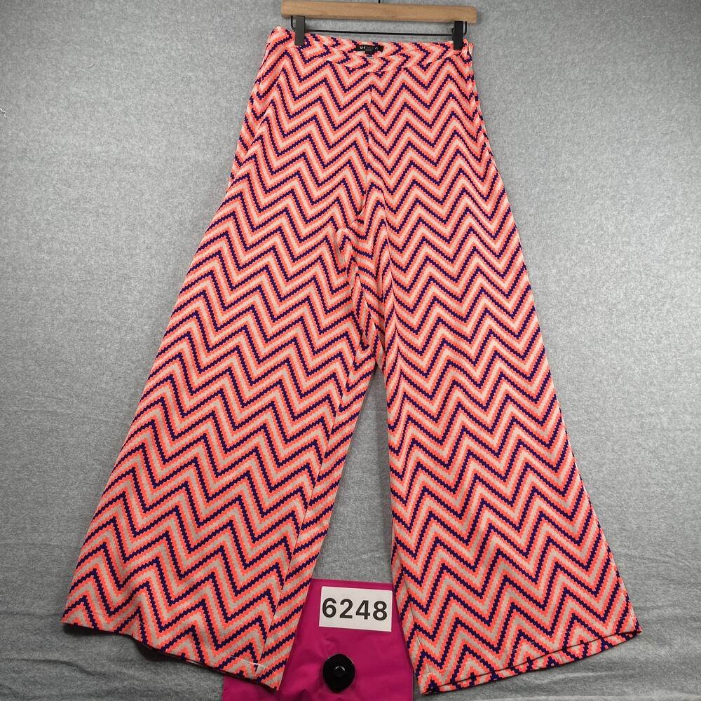 UK2LA Bright Cheveron Print Pants Wideleg Baggy Lightweight Festive Womens Large